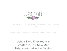 Tablet Screenshot of jokenstyle.com